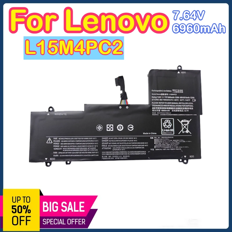 

L15M4PC2 For Lenovo L15M4PC2 YOGA 710-14ISK 14IKB 15IKB L15L4PC2 battery