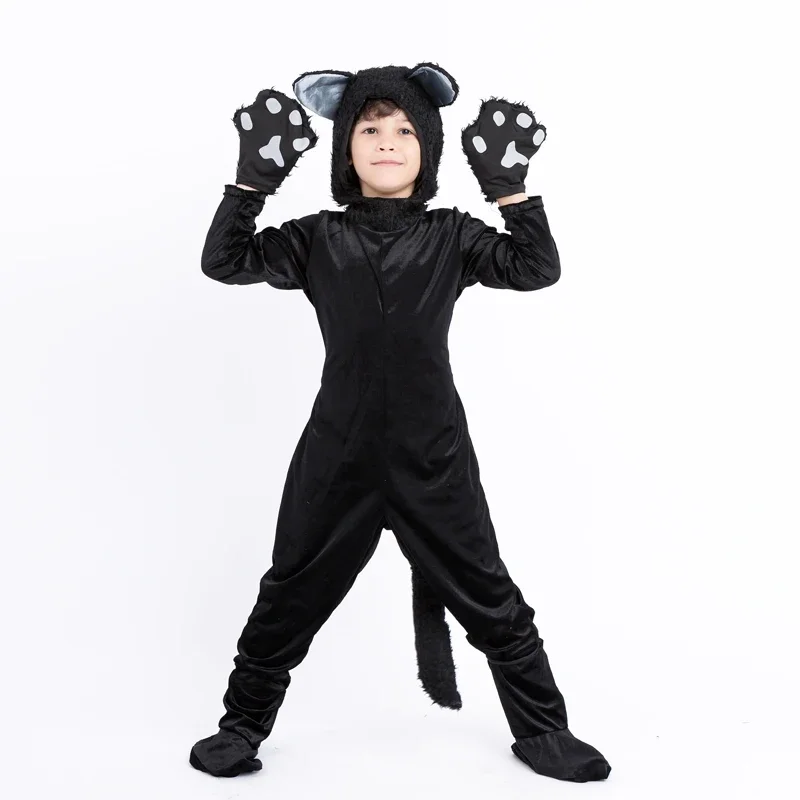 

Halloween Cosplay Black Bear Costume Animal Children's Onesie