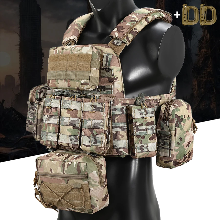 Multi functional outdoor hunting vest, durable, quick drying, breathable vest with multiple pockets