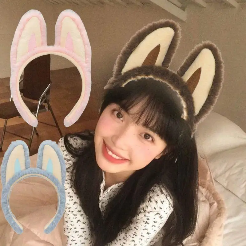 

Cute Plush Bubu Ear Headband Furry Cosplay Props Lolita Hair Bands Cartoon Anime Head Hoop Christmas Girls Hair Accessories