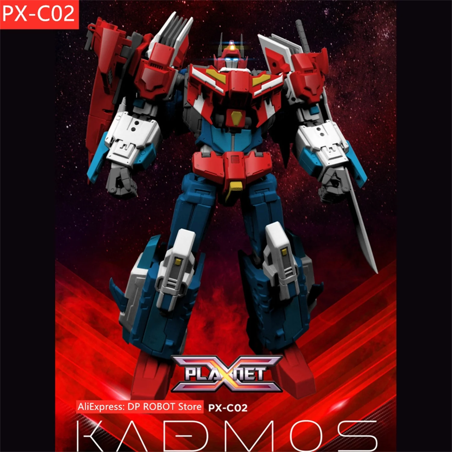 [IN STOCK] Transformation Planet X PX-C02 PXC02 IDW Kadmos Star Saber Action Figure Robot With Box