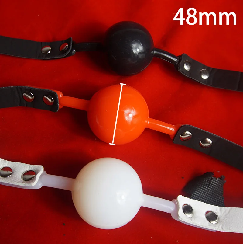 BDSM Ball Gag for Submissive,48mm Silicone Slave Mouth Gags Leather Harness,Bondage Restraints,Sex Toys for Couples,Adult Games