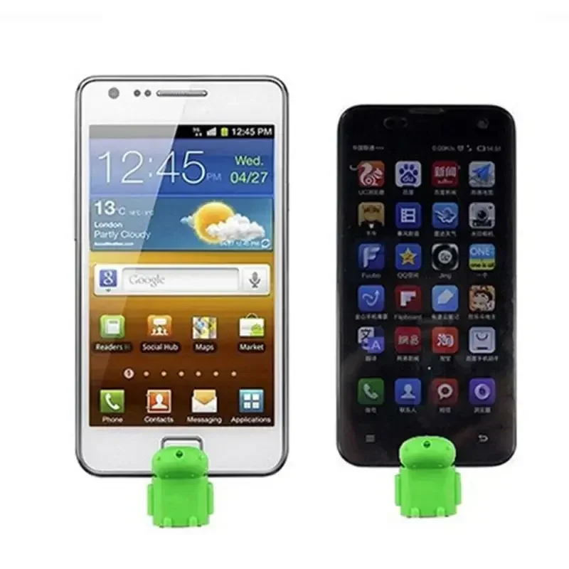 Android OTG Robot Conversion Head Usb Tablet Mobile Phone U Disk Connection V8 Card Reader Portable Cable USB Adapter