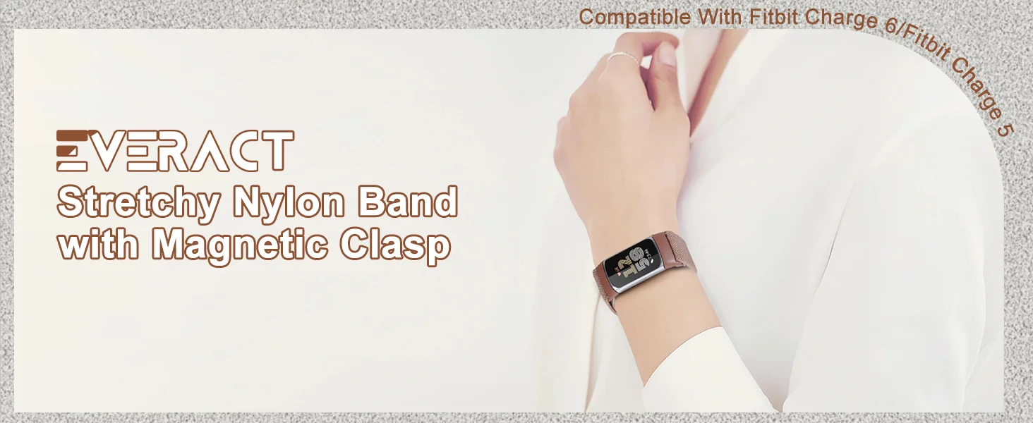 Nylonband für Fitbit Charge 6 5 Sport, dehnbares, atmungsaktives Ersatzarmband, Fitbit Charge 5 für Damen und Herren, Correa Pulseira – Detail 5