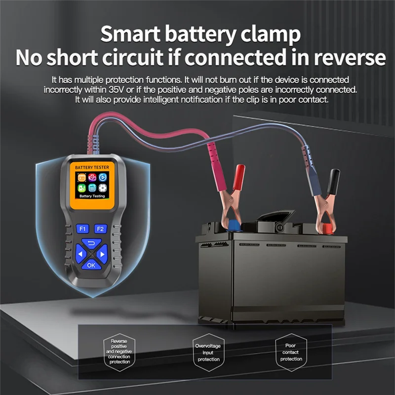 자동차 배터리 테스터용, 디지털 차량 배터리 분석기 12V/35V 자동차 건강 검사기(자동차, 트럭용)