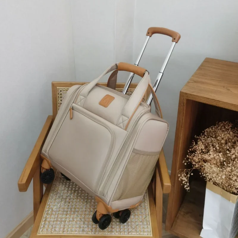 

Детский чемодан на колесиках 16 дюймов, из водонепроницаемой износостойкой ткани Оксфорд, легкий, прочный, для путешествий, ручная кладь для детей