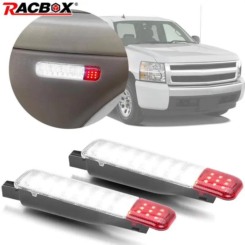 2pcs Door Panel Courtesy LED Lights For Chevy Silverado 1500 2500 3500 GMC Sierra Yukon Hummer H2 1995~2009 15021517 15021518