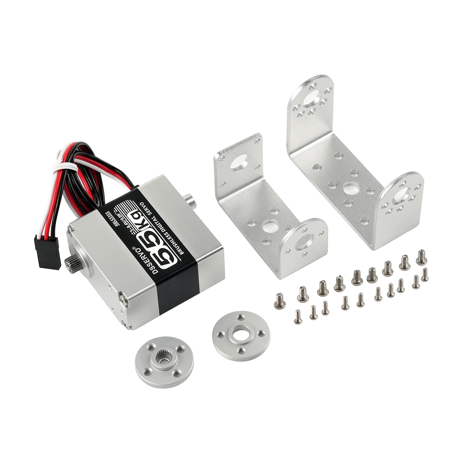 RBLS3355 Dual Axis 5-8.4V Brushless Motor Digital Servo 55KG Large Torque IP67 Waterproof Servos 0.09sec for RC Car Robot Arm view 3