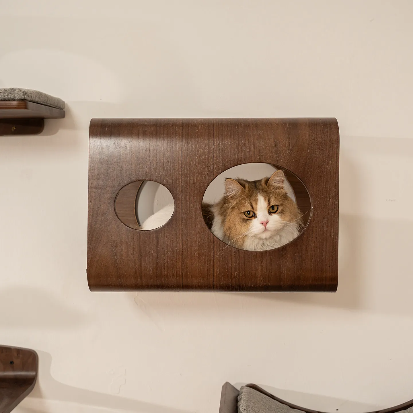 CX square solid wood cat house pet cat household does not take up space cave