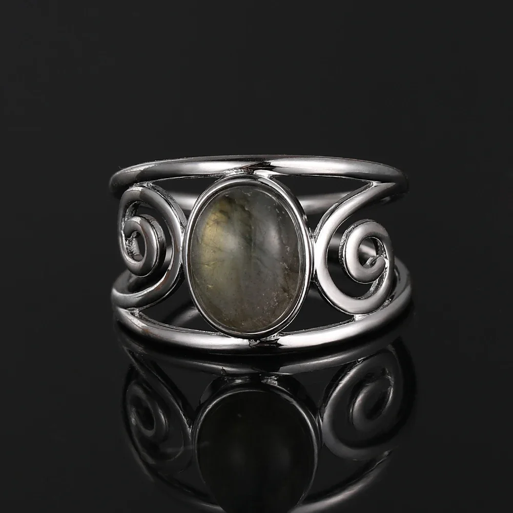 Pierścionek z zielonym jadeitem 8*10MM, srebrny, damski, zaręczynowy, ślubny, biżuteria vintage, wysokiej jakości.