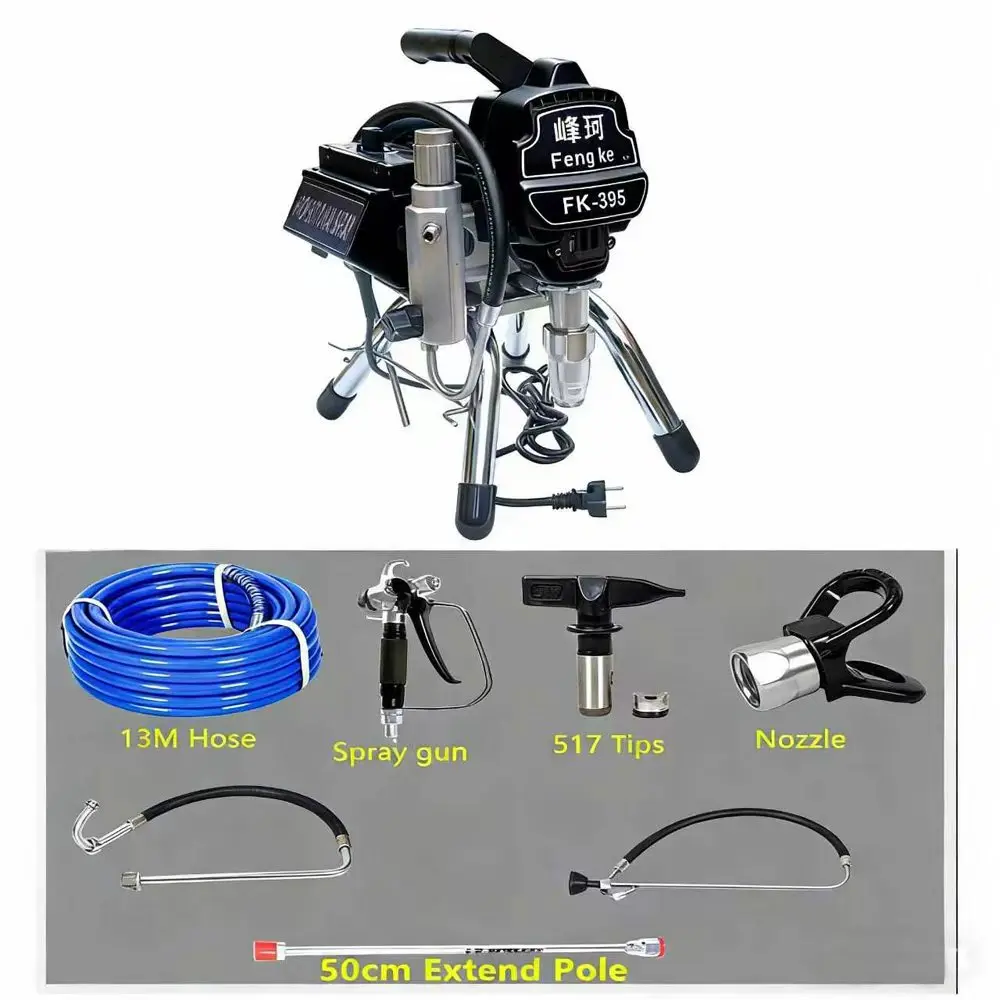 High-Pressure 2000W Airless Spraying Machine Professional Airless Spray Gun Airless Paint Sprayer 390&395 Painting Machine Tool