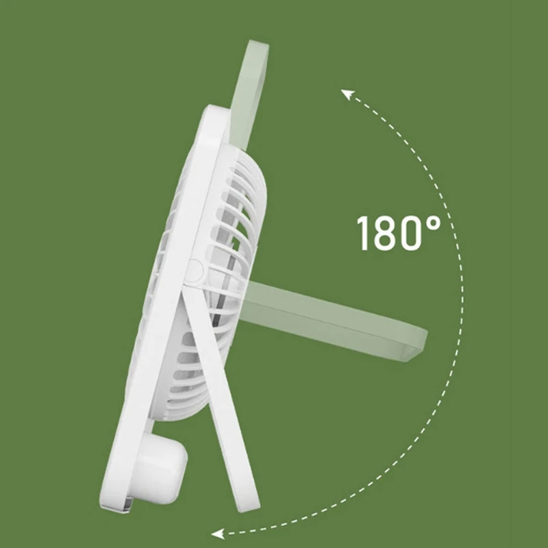 Portable Desktop Fan Rechargeable Long Endurance Ultra-Thin With Powerful Airflow Quiet Foldable Handheld Desktop Fan