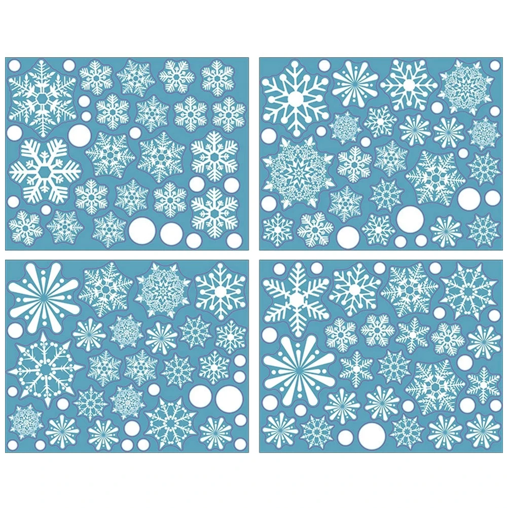 

Decoration Static Snowflake Stickers Christmas Winter Birthday Party Artificial White