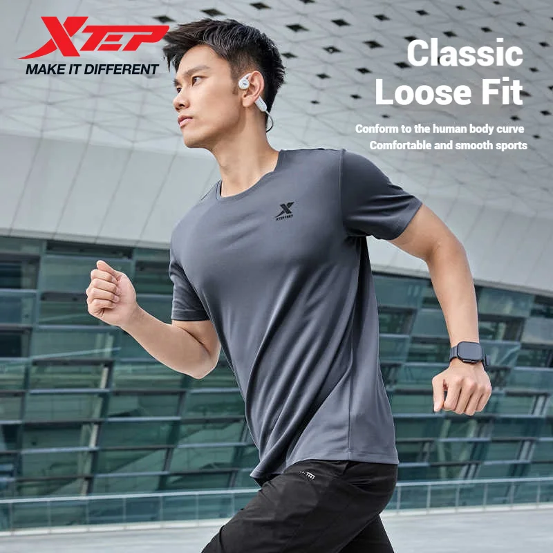 Xtep For Men T-shirt Quick-Drying Wear-Resistant Rebound Breathable Comfortable 875229010175