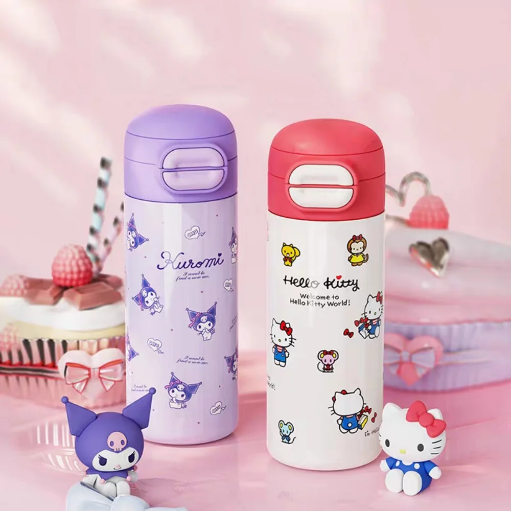 

Genuine Hello Kitty Melody 530Ml Insulated Cup Cartoon Sanrio Cinnamoroll Kuromi Kawayii Portable Water Cups Suitable Girls Gift