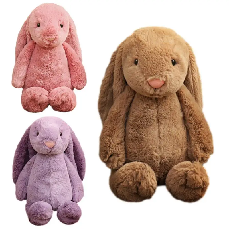 Easter Rabbit Plush Toys Cartoon Rabbit Soft Stuffed Doll Decorative Easter Decor Adorable Animal Plush Kawaii Bunny Kids Gifts