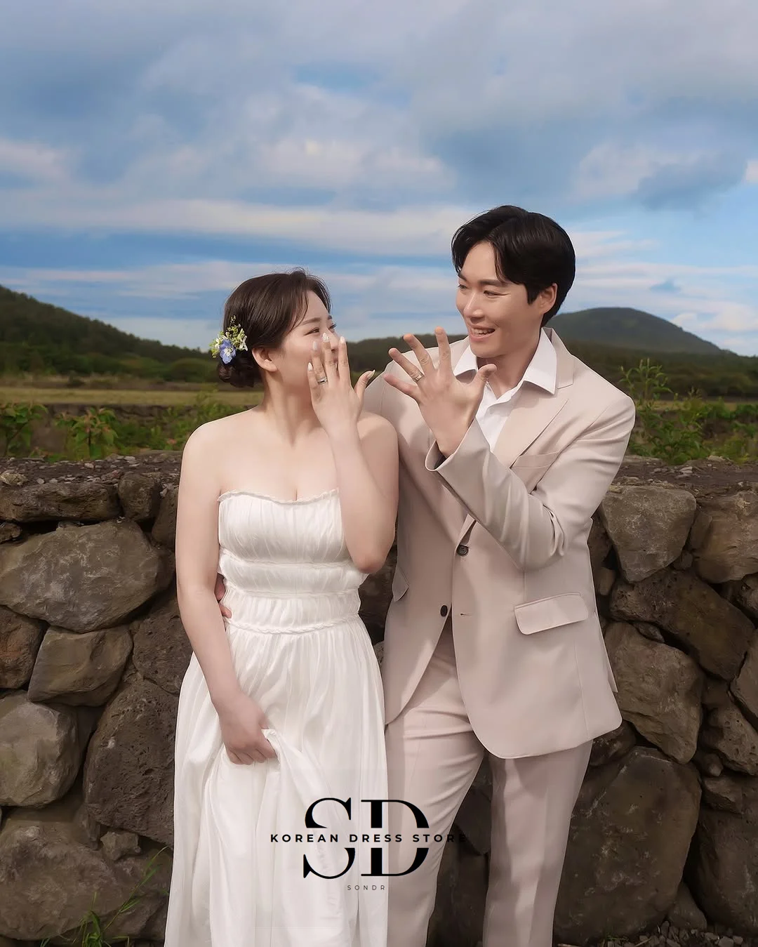 Vestidos de novia coreanos sin tirantes Sondr, vestido de novia personalizado de línea A para boda al aire libre, vestido a presión personalizado, línea A, autoboda Simple