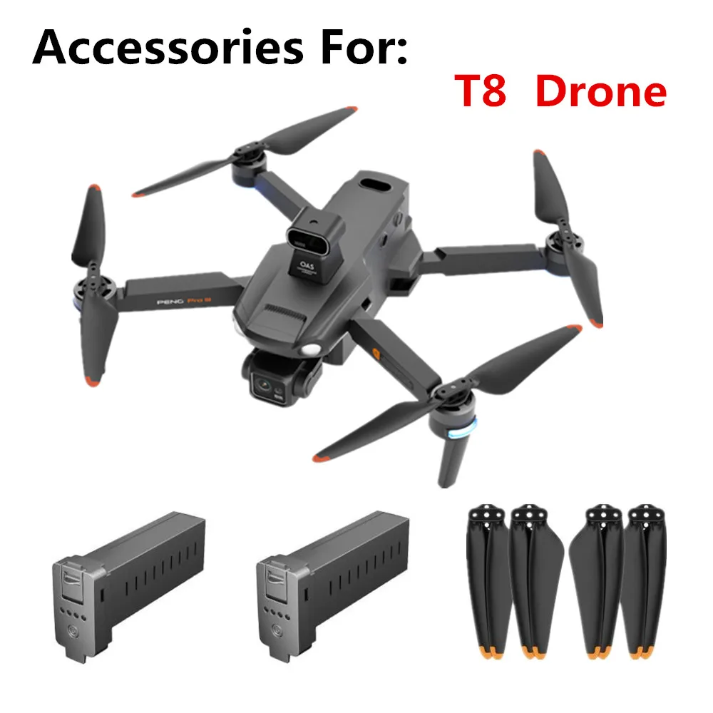 T8 Drone Original Accessories 11.4V 8000mAh Battery / Propeller Maple Leaf Use For T8 Drone Parts T8 Battery