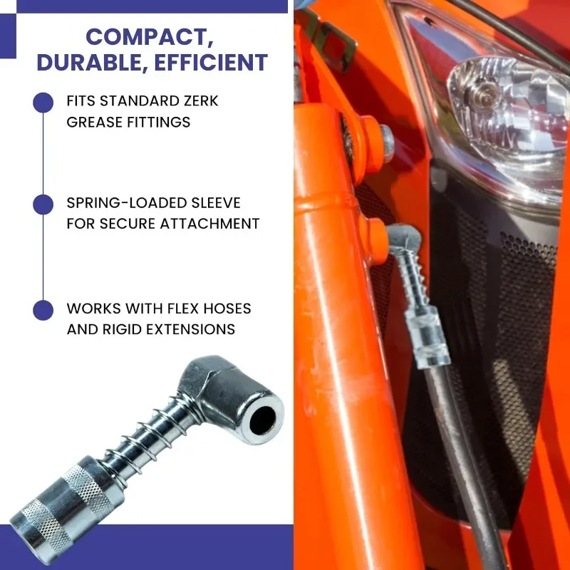 90 °   فوهة تركيب محول مقرنة الشحوم تناسب جميع أدوات تزييت البنادق الشحوم لمعدات متجر السيارات والجرارات