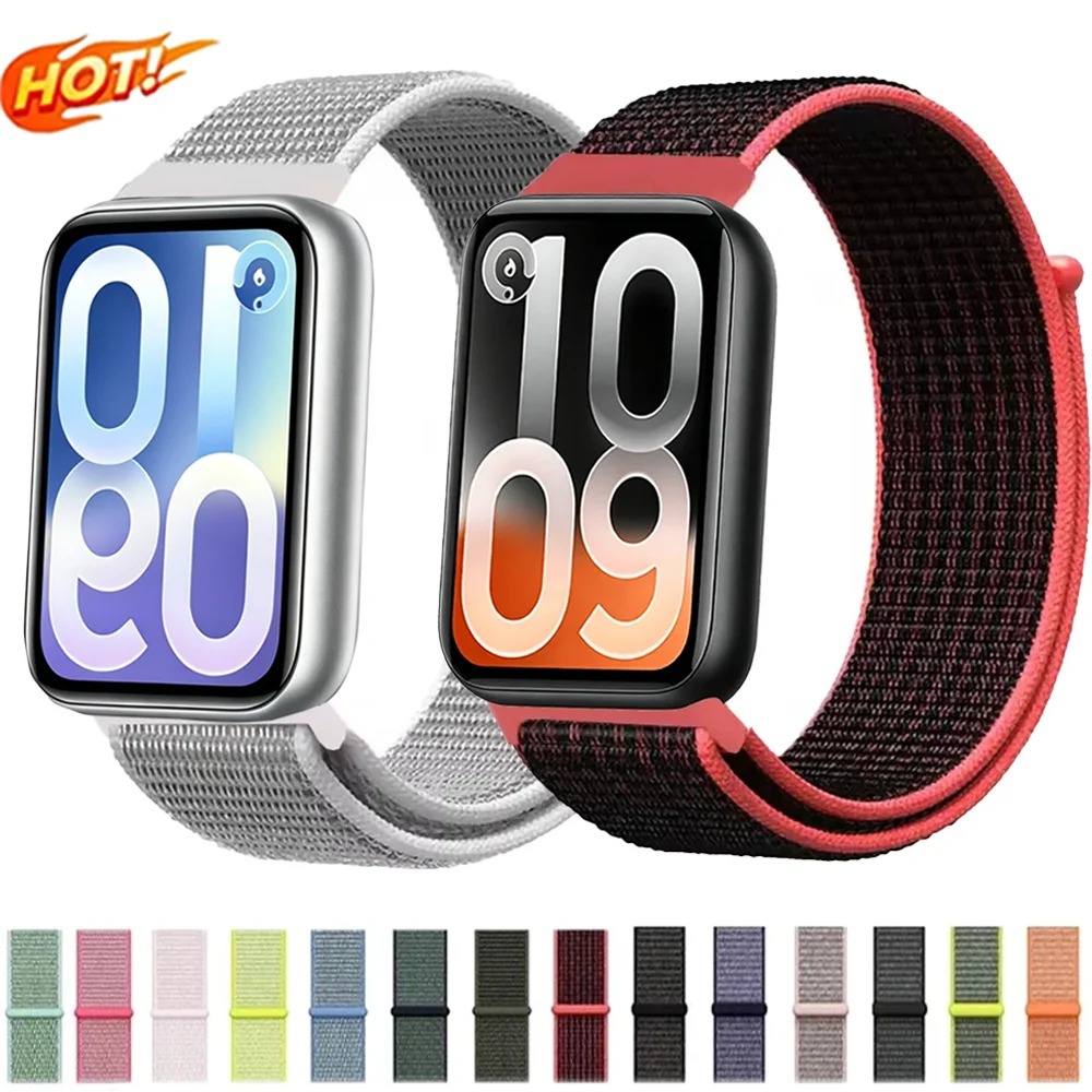 Nylon-Schlaufenarmband für Xiaomi Mi Band 10 Pro 9 Pro 8Pro Sport Atmungsaktives Armband Redmi Watch 6 5 4 Correa Zubehör