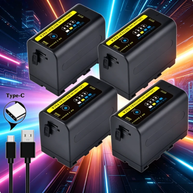 

6400mAh NP F750 NP F770 LED Power Indicator Light, Long-lasting and Durable Digital Battery