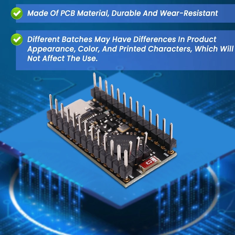 Promicro Development Módulo Board, Compatível com Nice Nano V2.0, Módulo portátil azul, NRF52840