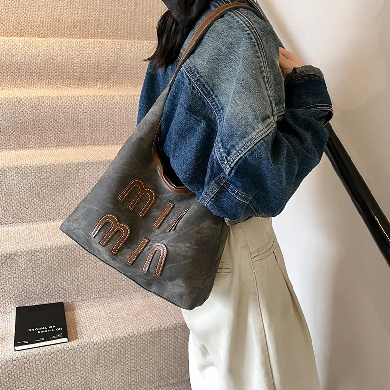 2025 Vintage Oversized Tote Women Convertible Crossbody/Shoulder Bag Multi-Pocket Reinforced Handles Bestseller