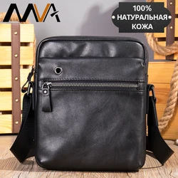 MVA Men's Cowhide Messenger Bag Casual Man Bag Shoulder Leather Crossbody Shoulder Bags For Men My Orders Trending Product  8717