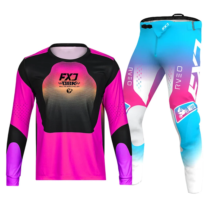 2026 new kid Motocross Jersey Pant Kits pink Enduro Mens Women's girl cross Off-road Youth child boy MX MTB name number black