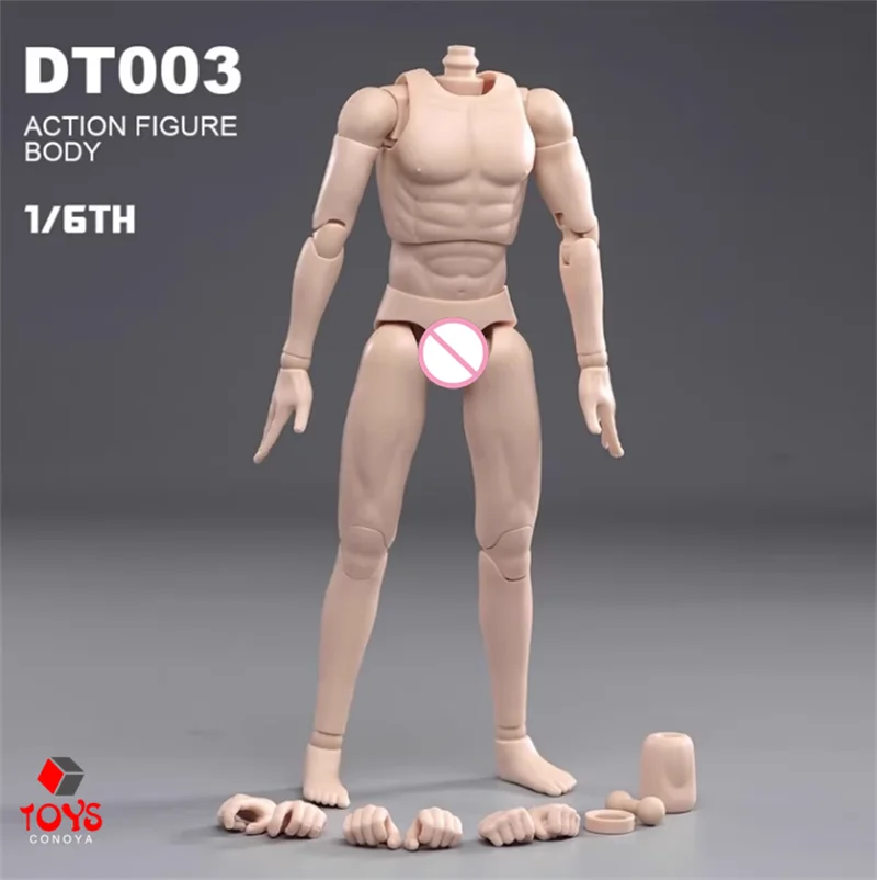 DT001 DT002 DT003 Męski żołnierz w skali 1/6 Super elastyczne ciało z miękkimi rękami i stopami 27 cm Standardowa lalka z mięśniami