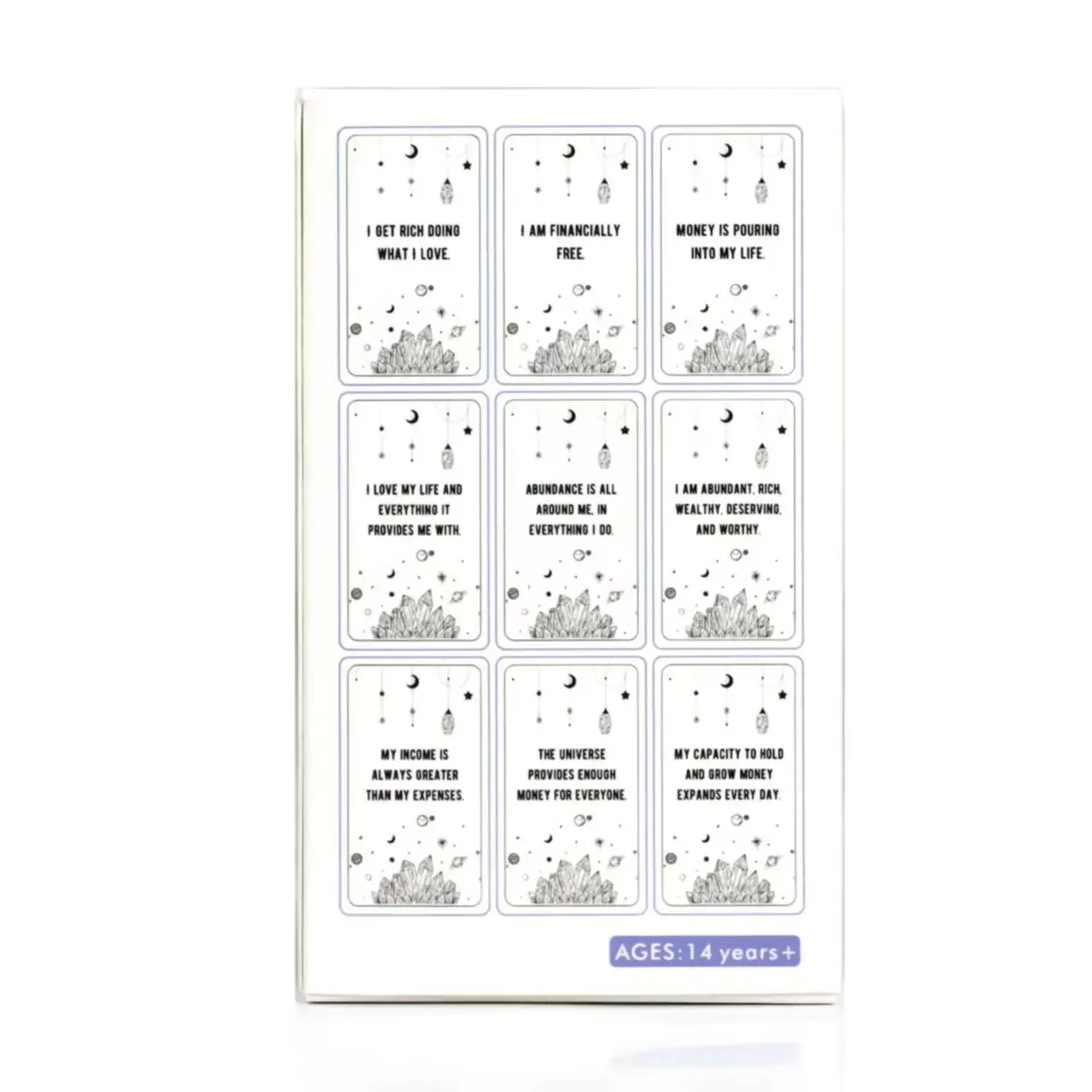 재정적 풍요 확언 카드 확언 데크 10.3*6cm 재정적 자유를 표현하고 돈을 유치하는 54 Pcs 카드