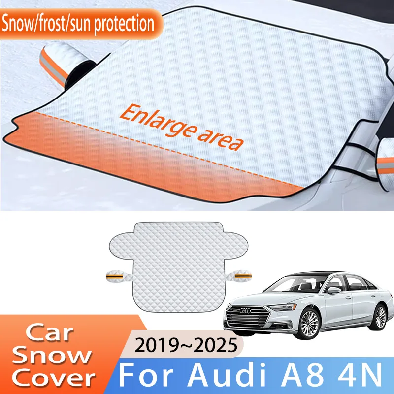 

Автомобильные аксессуары для Audi A8 4N 2019 ~ 2025 2020 2021 MK5, переднее ветровое стекло, снежный чехол, защита от солнца, водонепроницаемые автозапчасти