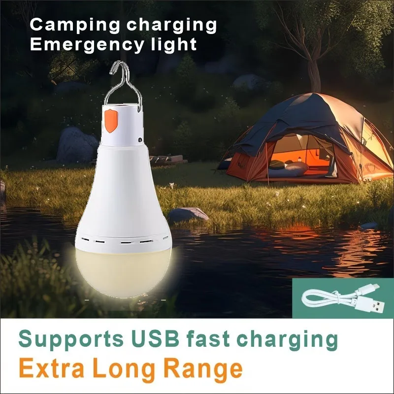 

Перезаряжаемые лампочки с 3 режимами освещения, беспроводные, на батарейках, с крючком-зажимом для кемпинга и дома, для использования при отключении электричества