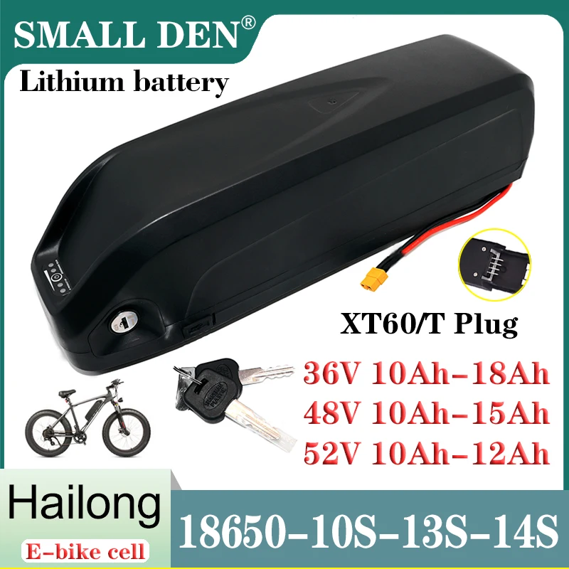 Original 36V/48V/52V 10Ah 12Ah 15Ah 18Ah Hailong E-vehicle battery Bafang 18650 For 250W 500W 750W 1000W 1500W High Power motor