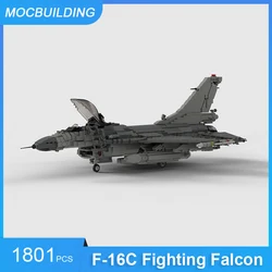 MOC Building Bricks F-16C Block 50 Fighting Falcon Aircraft Model Transportation Collection Display Creative Toys Gifts 1801PCS