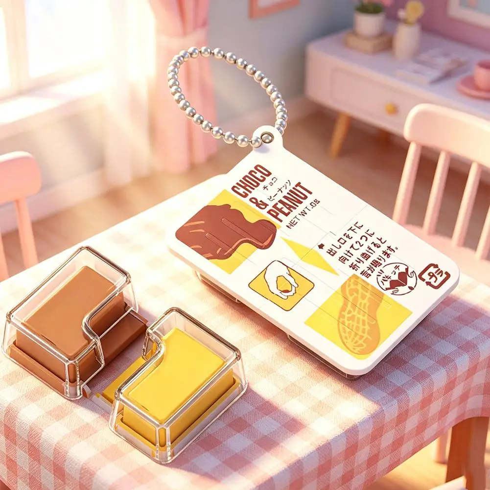 Kawaii Jam Breaker Squeeze Schlüsselanhänger, Fidget-Spielzeug zum Drücken, weicher Stressabbau-Soundknopf-Anhänger, kreative Schultaschen-Deko – Detail 18