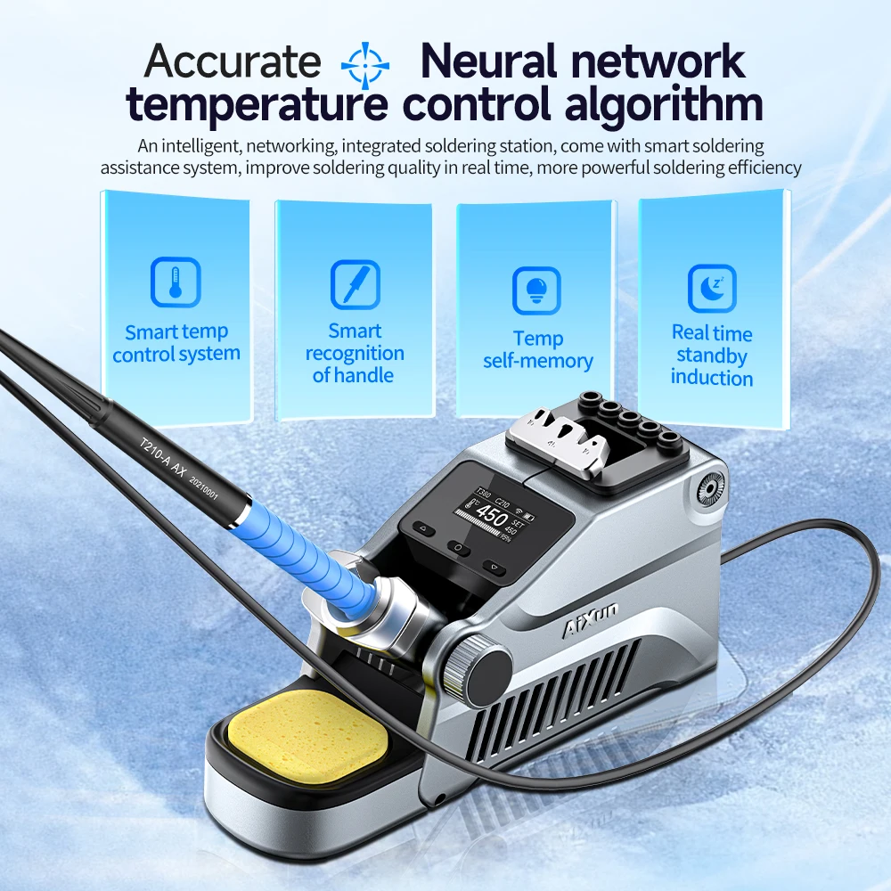 AIXUN T380 inteligentna stacja do lutowania Nano z T210 T115 obsługuje stację szybkiego spawania do naprawa PCB SMD BGA