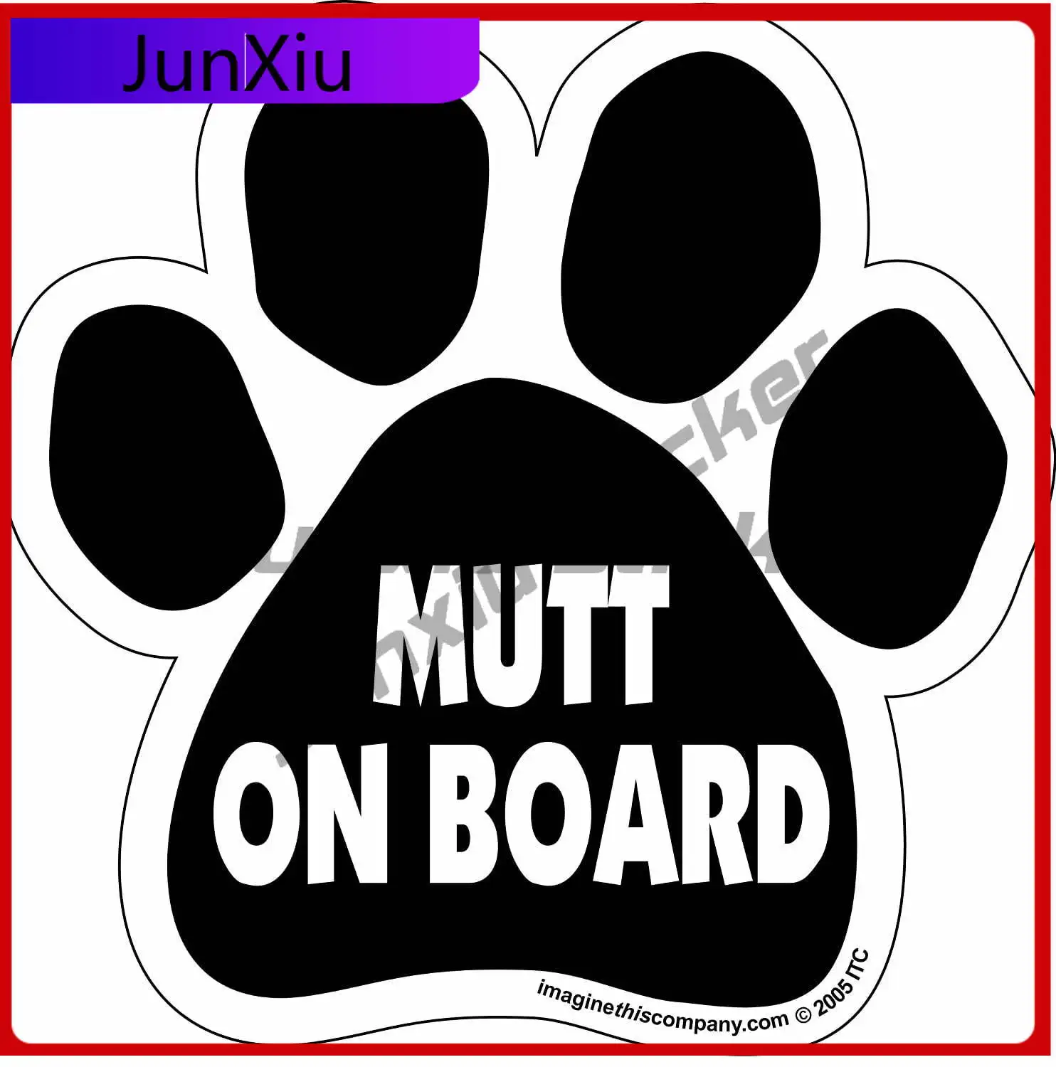 

Mutt on Board Paw Cute Car Laptop Camper Van Bumper Motor Home Vinyl Truck Sticker Unique Vintage Trendy Vintage Cool Cute