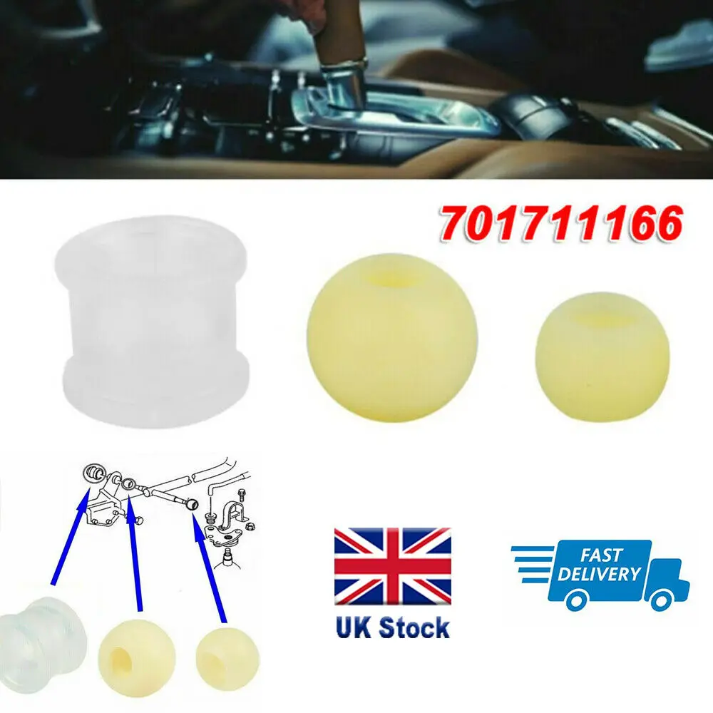 3 PCS Car Gear Linkage Selector Bush Repair Kit Shift Rod For VW Transporter T4 1990-2013 OE# 701711166 7D0711131 015311544