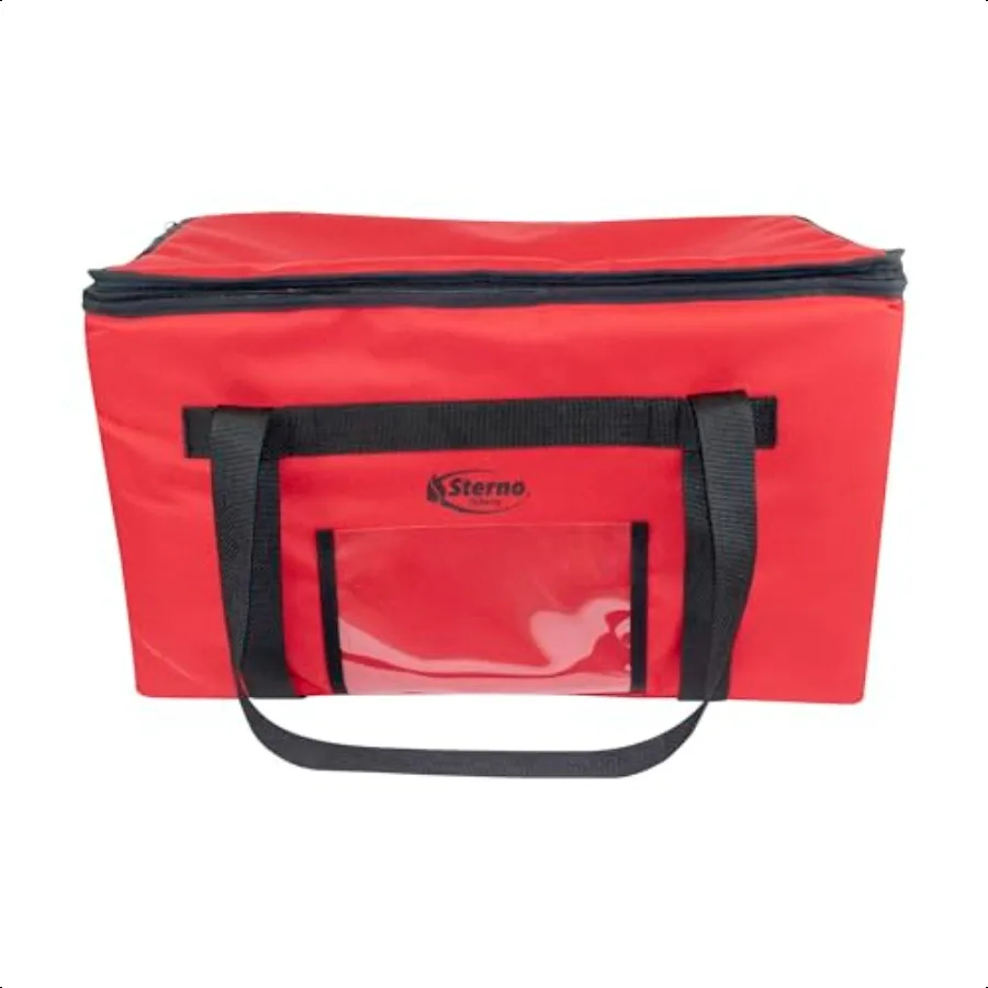 

Delivery Leak Proof Insulated Bag Hot and Cold Container for Catering and Food Transport Durable Red Cloth Exterior with TearRe