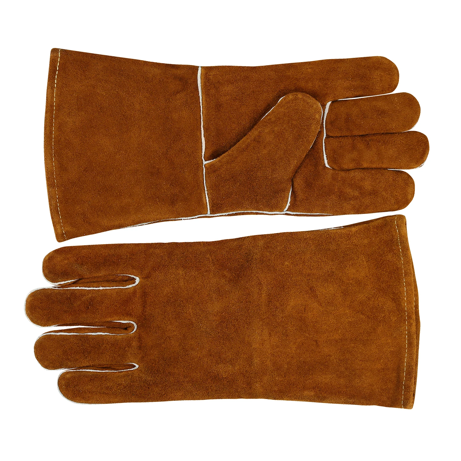 OLSON DEEPAK Welding Gloves Fire Heat Resistant Gloves Split Cowhide Gloves Kevlar Gloves Grill Gloves Mitts for BBQ,Oven