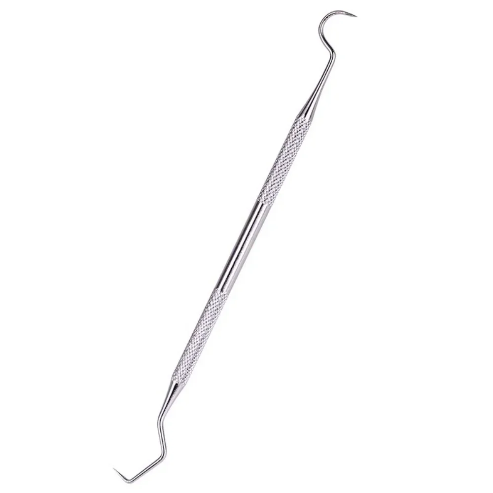 Double Ended Tooth Scraper Stainless Steel Dental Explorer Teeth Stain Remover 1PC Oral Hygiene Cleaning Periodontal Probe Tool