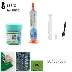 Solder Paste Lead-Free 30/55g Low Medium High Temperature Melting Point Flux For Soldering BGA Repair PCB LED SMT SMD