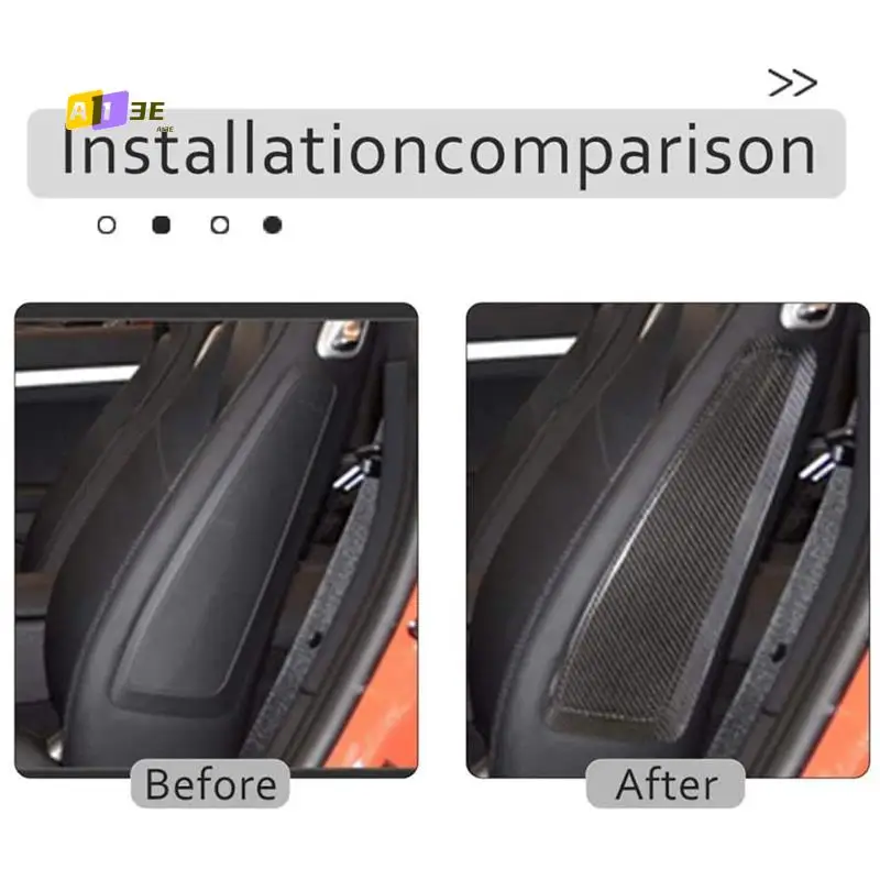 

A03E-For Porsche 911 718 2015-2020 Dry Carbon Fiber Seat Side Panel Cover Trim Sticker Decoration Car Replacement Parts
