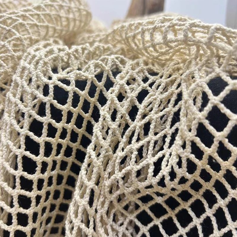 

Хлопковая льняная сетчатая ткань с ромбовидным узором, прозрачная рыболовная сеть, марля для ручной работы, одежда «сделай сам», дизайнерская куртка, материал платья