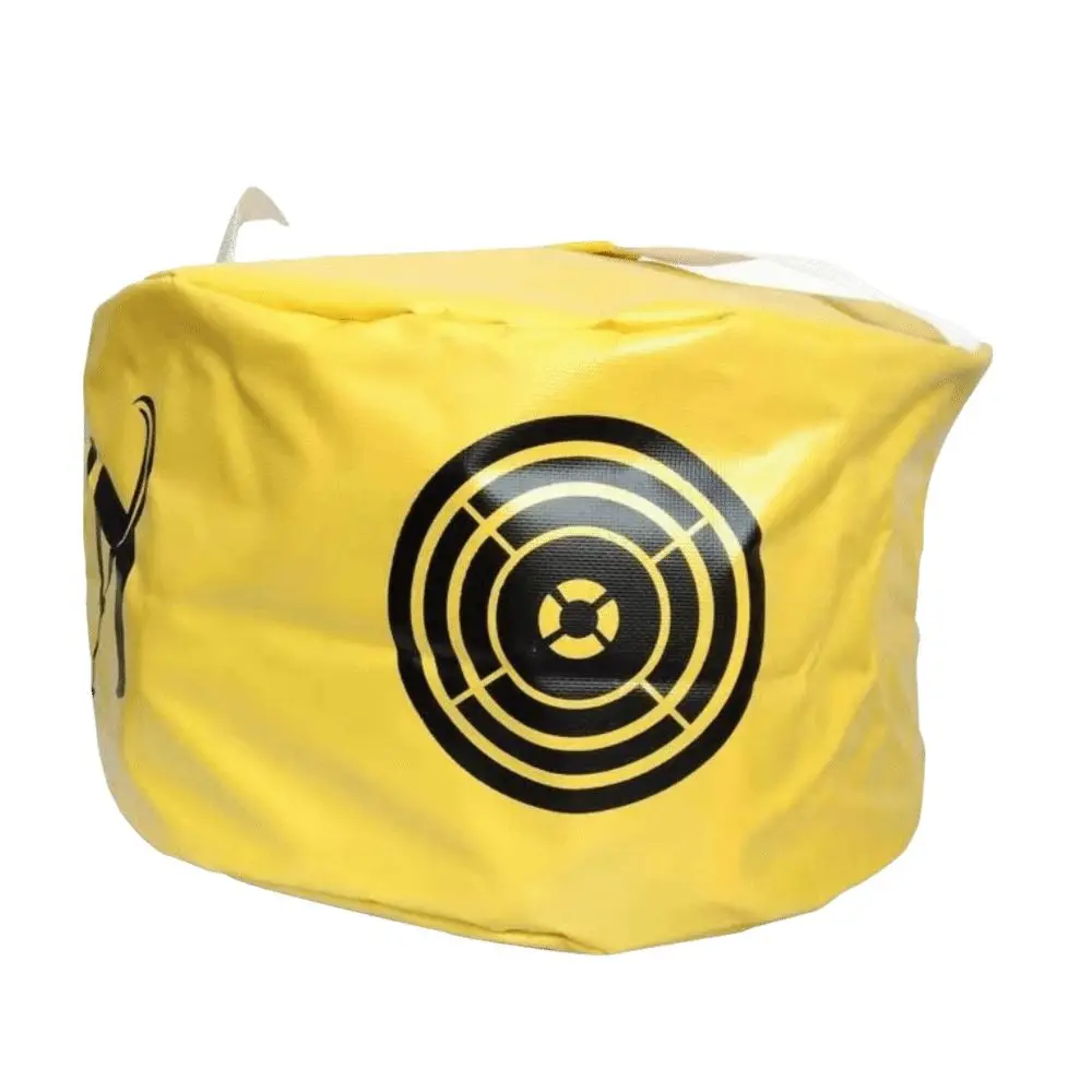 PVC Material Golf Impact Smash Bag Hand Carry Strap Yellow Color Golf Swing Training Bag Target Printed Surface