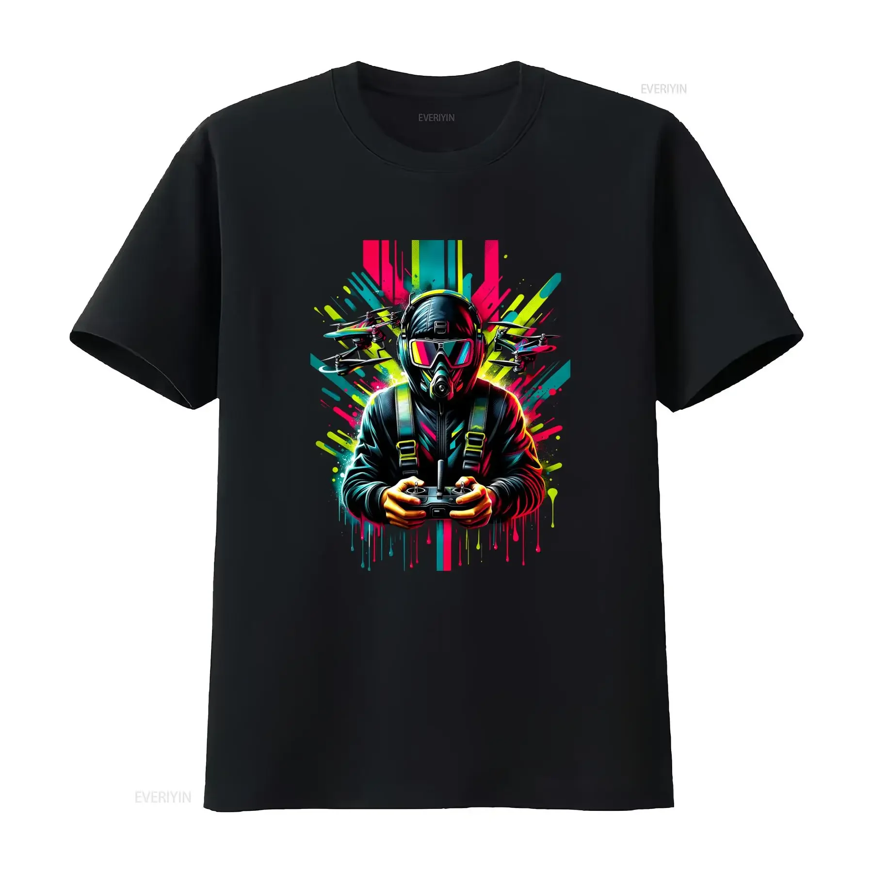 FPV Drone Pilot T Shirt Master the Skies with Style Cool Controller Design for Avid Pilots vintage Washed Soft Versatile