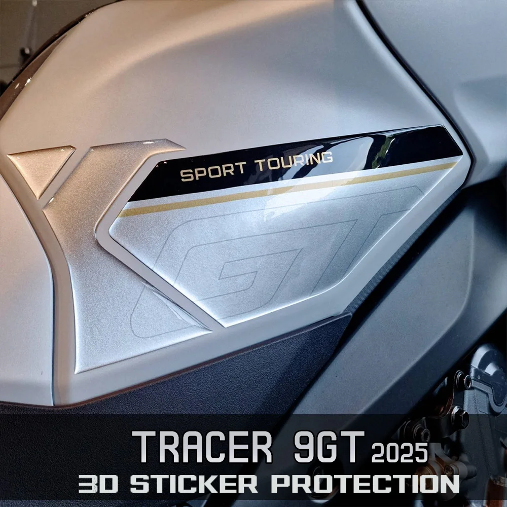 

For Tracer 9 GT 2025 Tank pad Tracer 9GT Accessories Motorcycle Waterproof Scratch 3D Resin Stickers