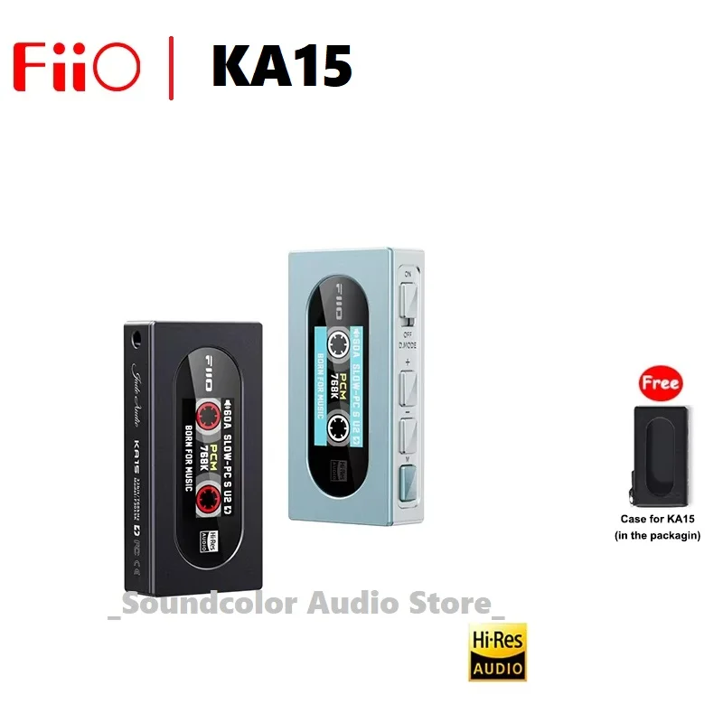 FiiO KA15 Portable USB DAC AMP Headphone Amplifier Dongle Desktop Mode Hi-Res Audio dual CS43198 chips PCM768 DSD256 3.5mm 4.4mm