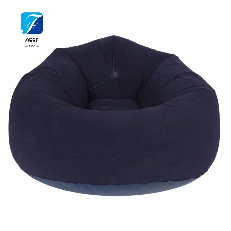 A55F-Large Inflatable Sofa Chair Bean Bag Flocking PVC Garden Lounge Beanbag Outdoor Furniture Camping Backpacking Bags